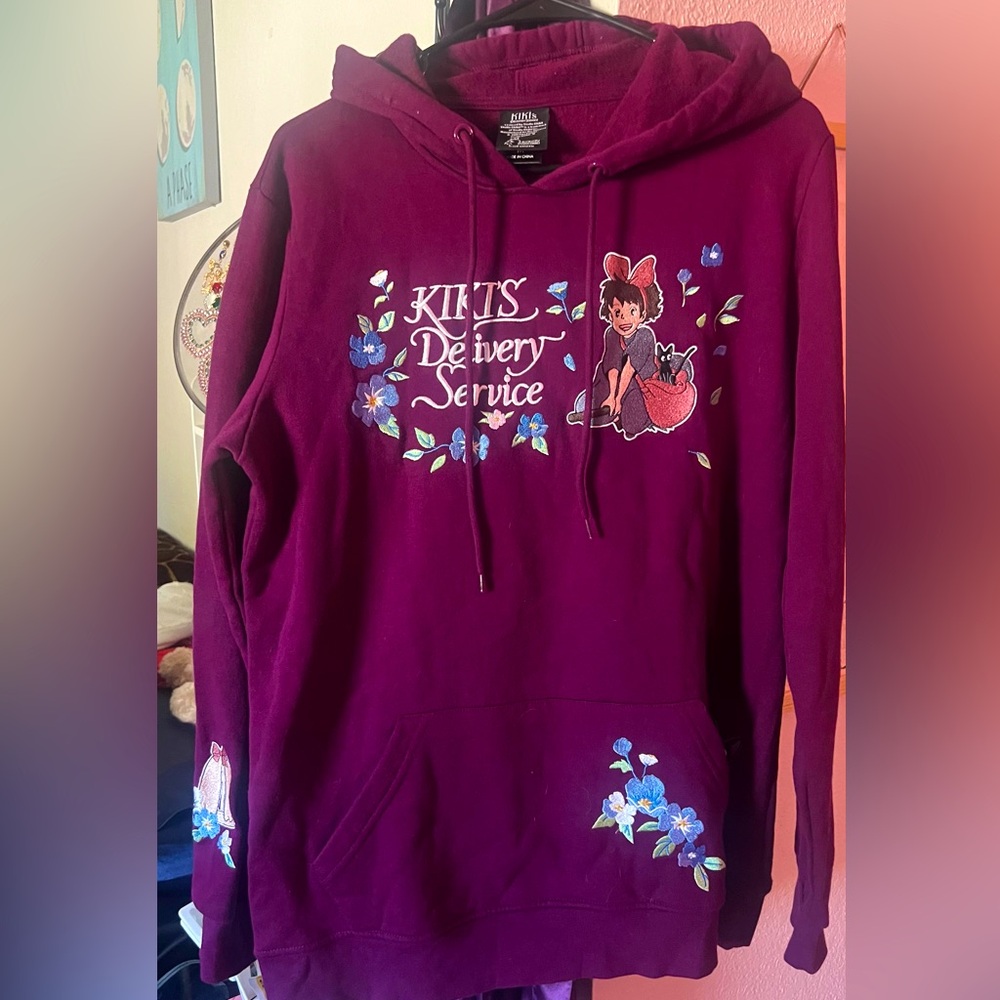 Studio Ghilbi Kiki’s Delivery Service Floral Logo Hoodie